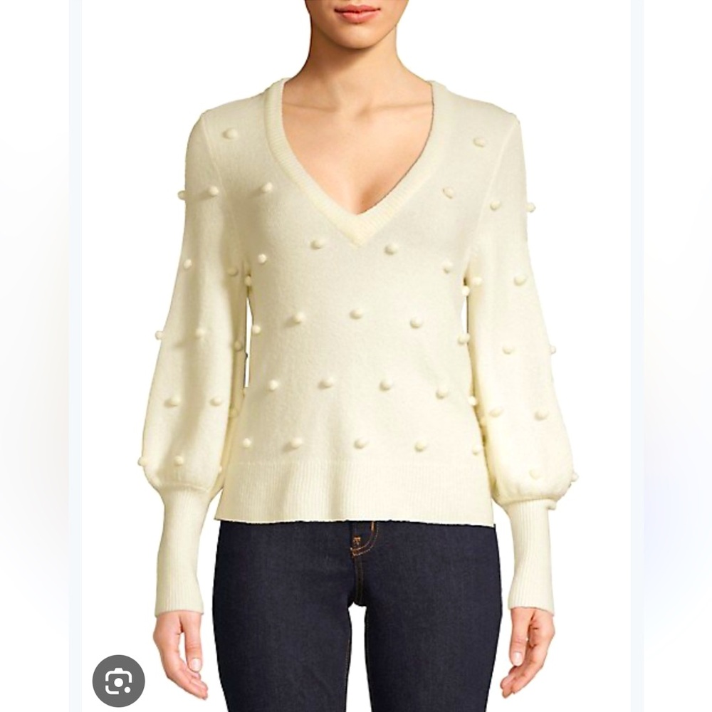 Madewell Pom Pom bishop sleeve sweater